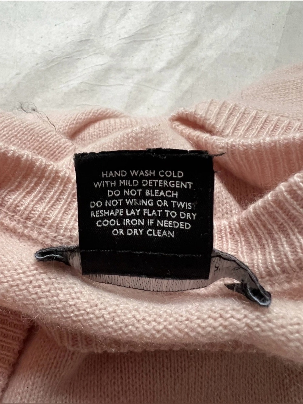 C by Bloomingdale's 100% Cashmere Crewneck Sweater Pink 2-Ply Pullover Size L - Picture 8 of 9